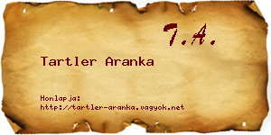 Tartler Aranka névjegykártya